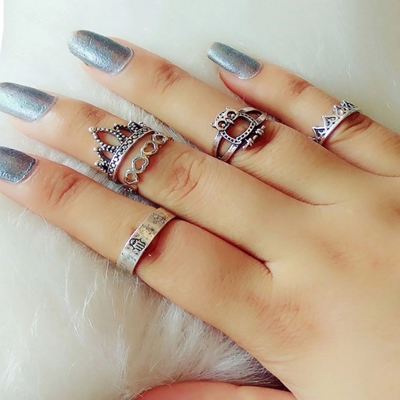 🌷 Midi Rings OWL Set - Picture 4 of 7